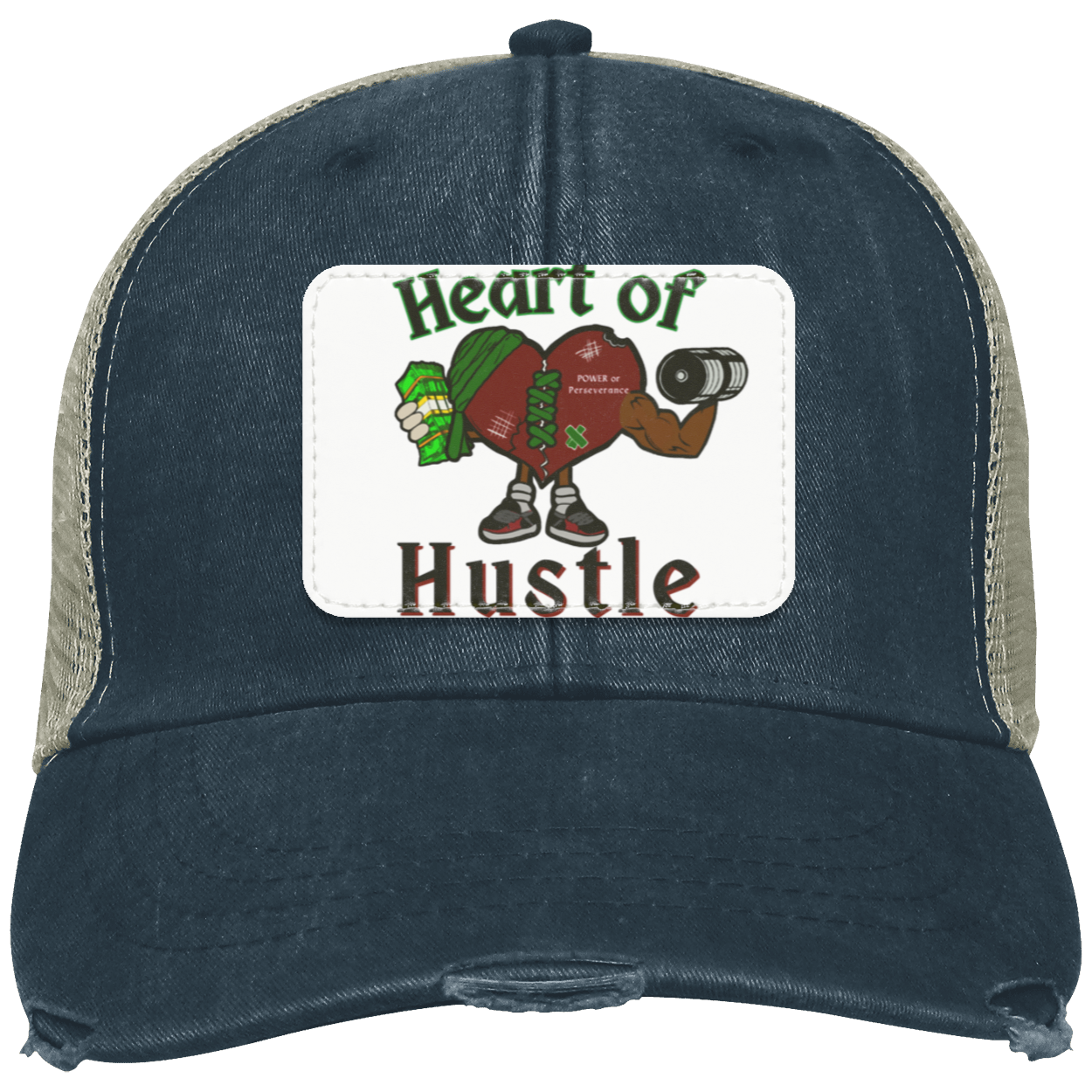Heart of Hustle: Power of Perseverance Distressed Ollie Cap