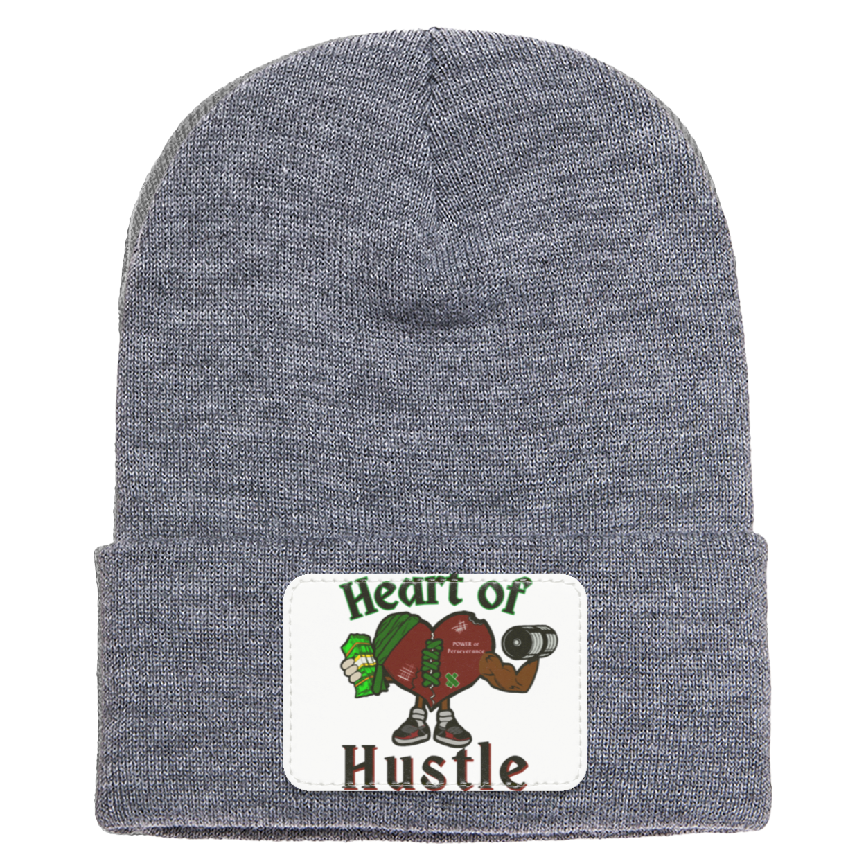 Heart of Hustle: Power of Perseverance Cuffed Knit Beanie