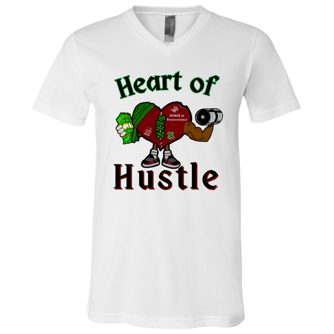 Heart of Hustle: Power of Perseverance V-neck  T-shirt
