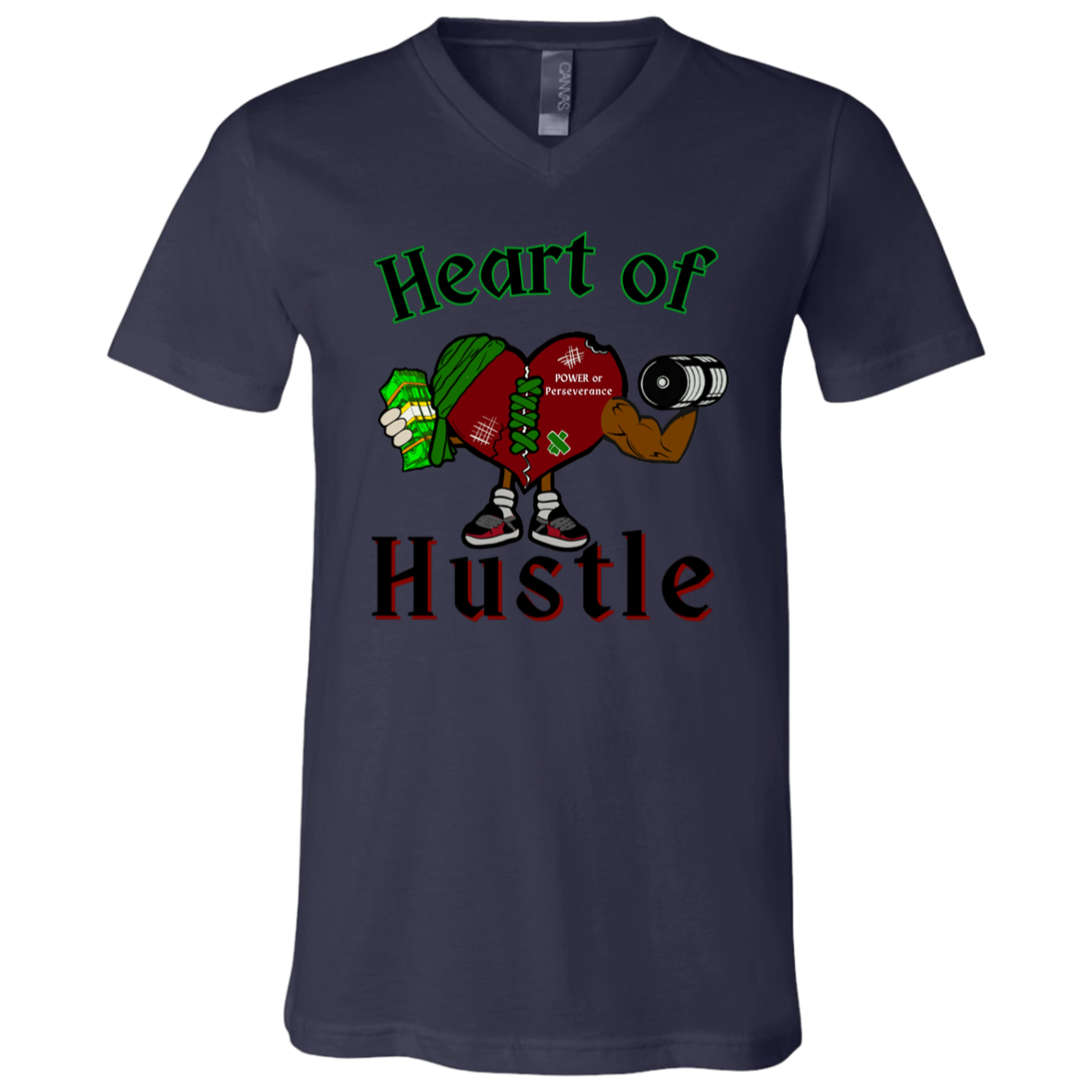 Heart of Hustle: Power of Perseverance V-neck  T-shirt