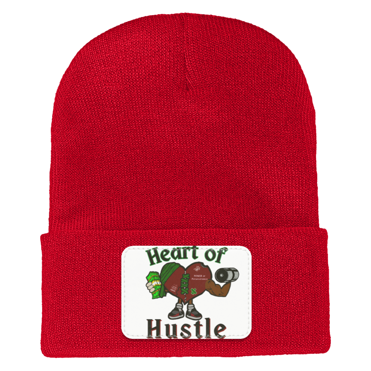 Heart of Hustle: Power of Perseverance Cuffed Knit Beanie