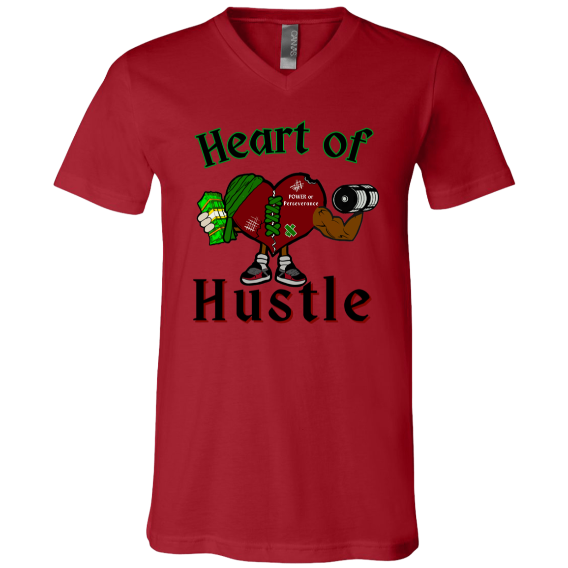 Heart of Hustle: Power of Perseverance V-neck  T-shirt
