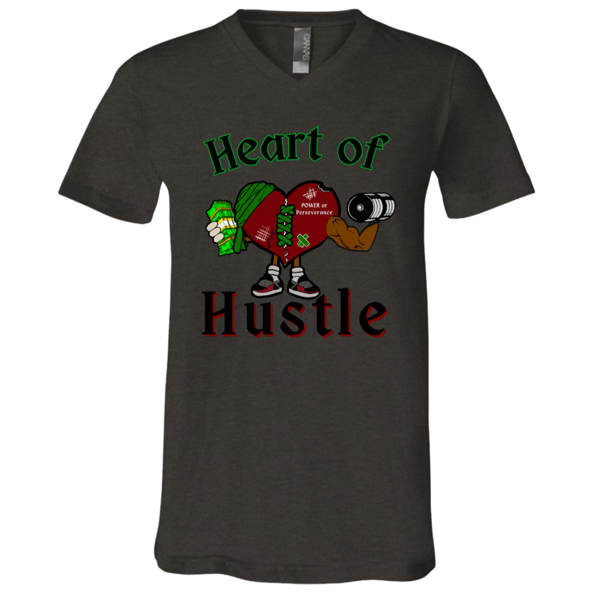 Heart of Hustle: Power of Perseverance V-neck  T-shirt