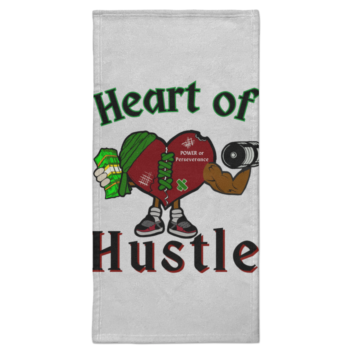 Heart of Hustle: Power of Perseverance Microfiber Towel - 15x30