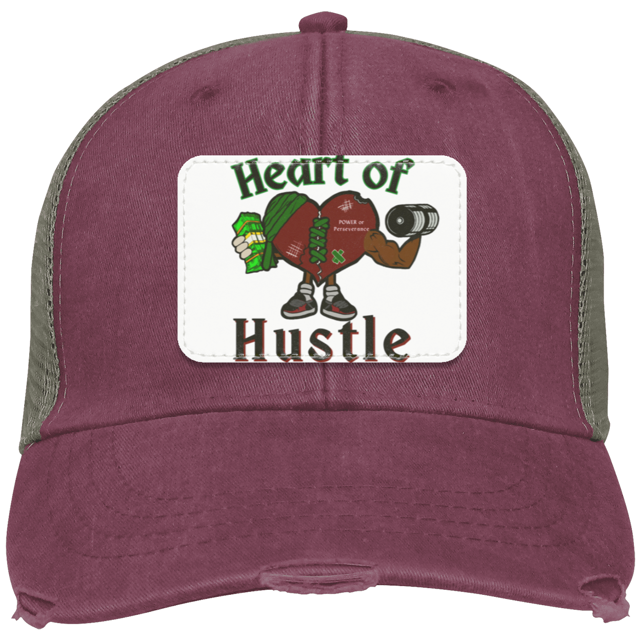 Heart of Hustle: Power of Perseverance Distressed Ollie Cap