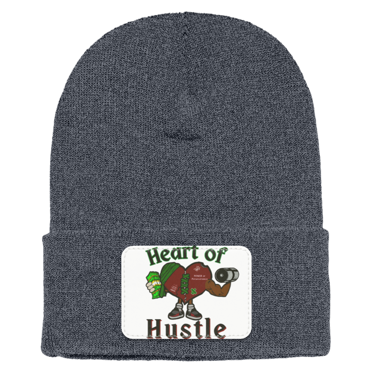 Heart of Hustle: Power of Perseverance Cuffed Knit Beanie