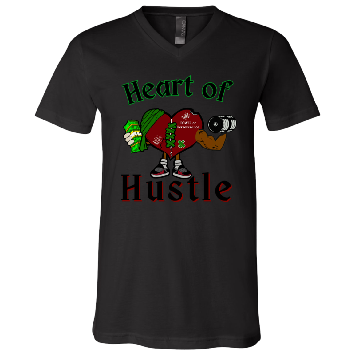 Heart of Hustle: Power of Perseverance V-neck  T-shirt